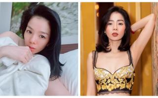 Lệ Quyên khiến dân tình xỉu lên xỉu xuống khi khoe mặt mộc sáng sớm trên giường ngủ cùng vai trần gợi cảm