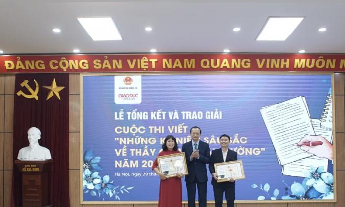 Trao giải cuộc thi viết Những kỷ niệm sâu sắc về thầy cô và mái trường